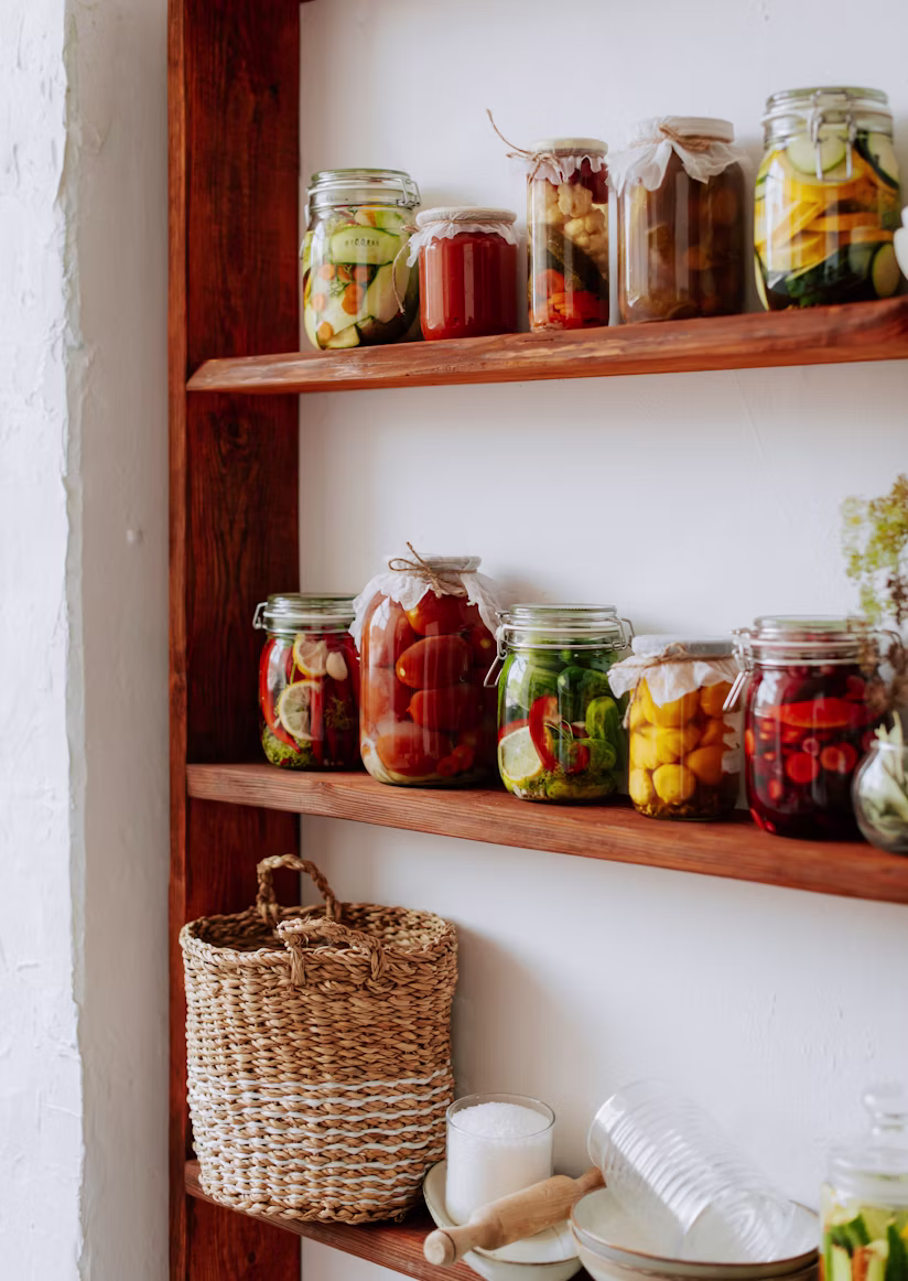 Organized supplies and ingredients for a small business